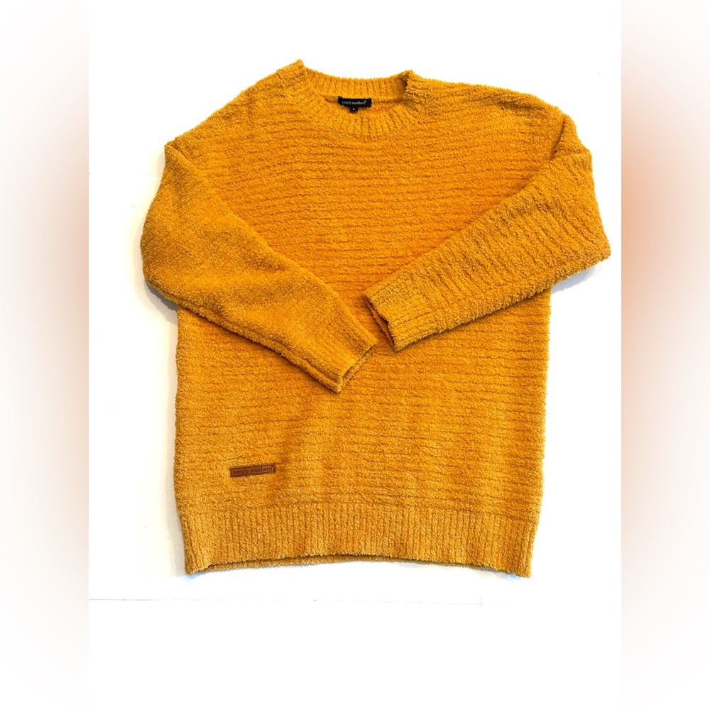 Simply Southern Canary Yellow Sweater Large